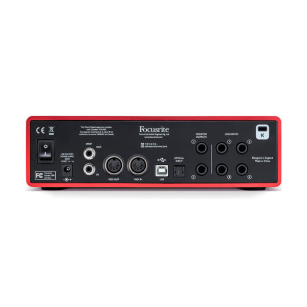 کارت صدا فوکوسرایت Focusrite Scarlett 18i8 G2