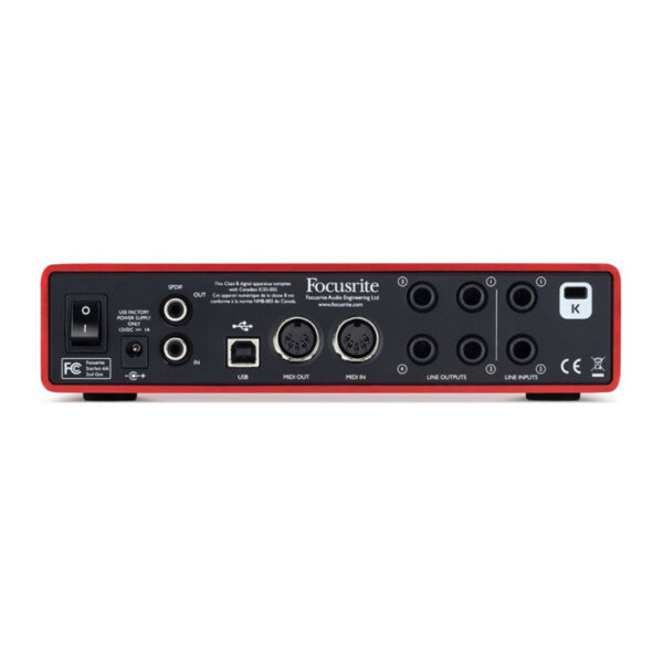 کارت صدا فوکوسرایت Focusrite Scarlett 6i6 G2